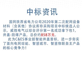 中標資訊：威勝電氣斬獲智能井蓋首標！